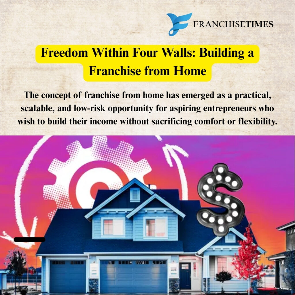 managing home based franchise business on laptop