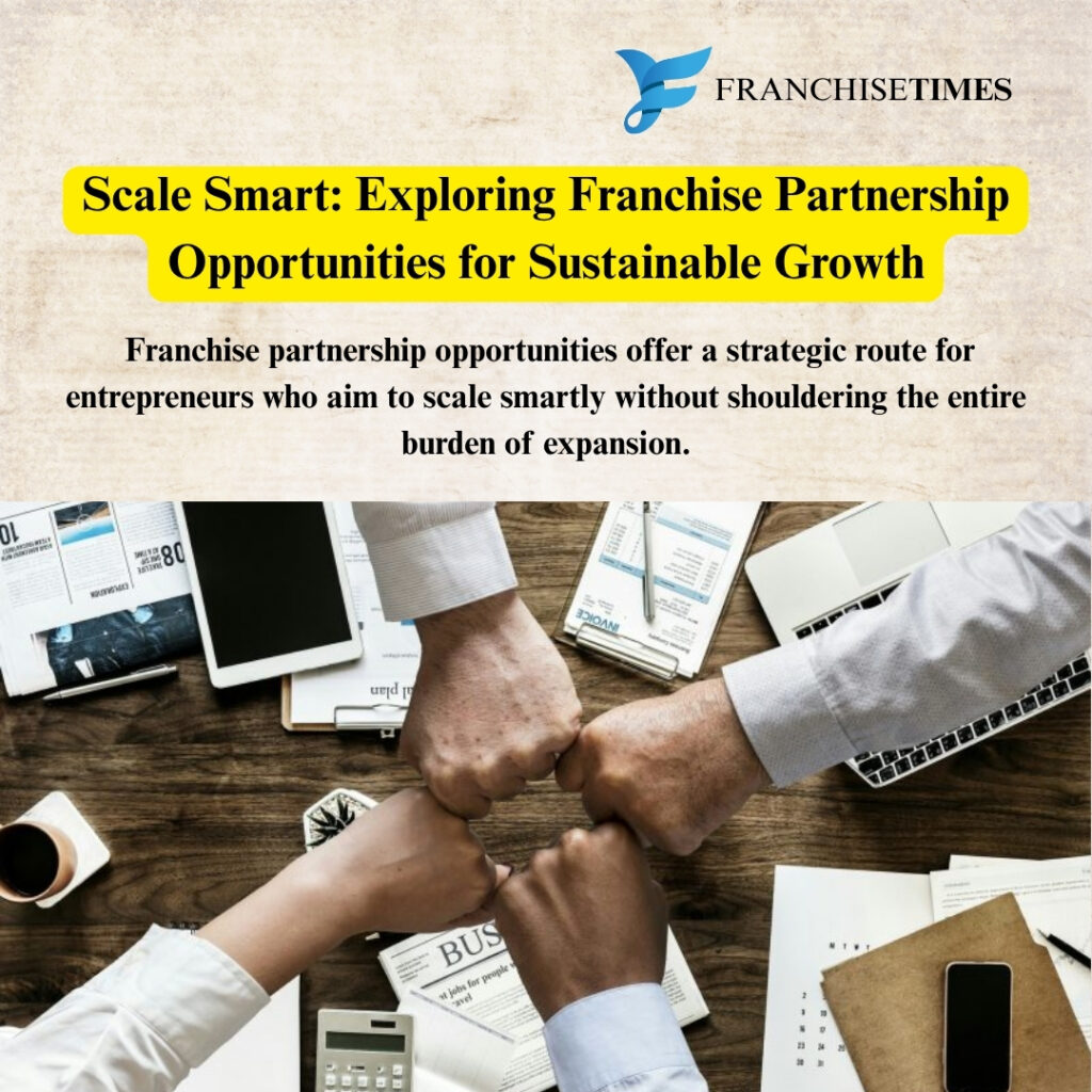 Business team exploring franchise partnership opportunities for growth