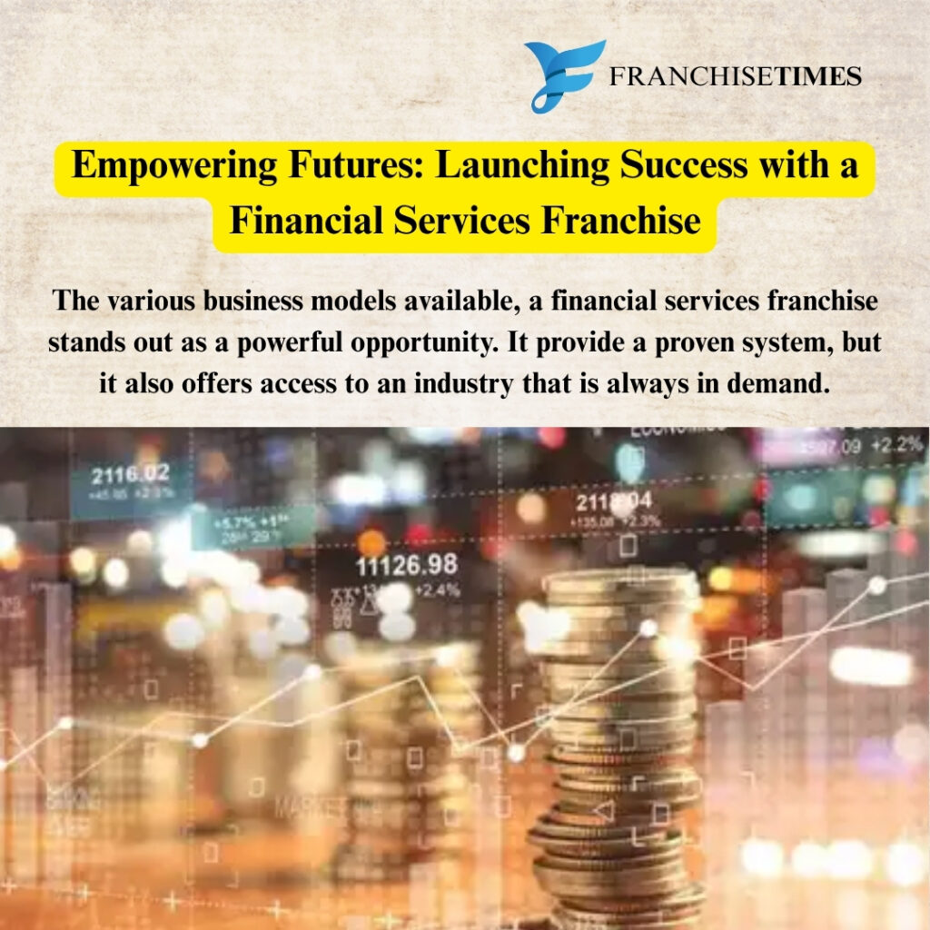 Entrepreneur analyzing growth chart for financial services franchise success