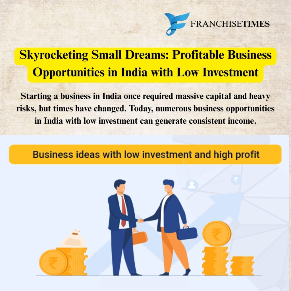 Low investment business ideas India